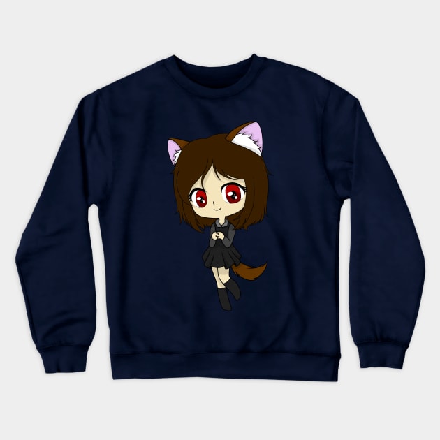 gacha wolf girl chibi Crewneck Sweatshirt by LillyTheChibi